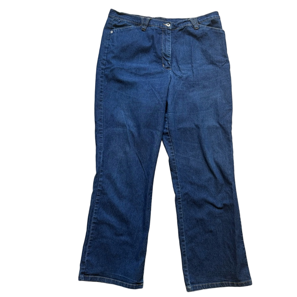 Penningtons Dark Blue Wide Leg Jeans size 14 Plus Casual Denim Streetwear